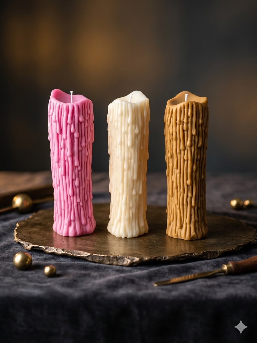 Aesthetic Dripping Handmade Taper Candles